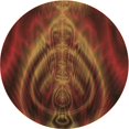 thumbnail image 1 of Ahgly Company Machine Washable Indoor Round Transitional Mahogany Brown Area Rugs, 4' Round, 1 of 7