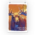 thumbnail image 3 of Adirondack Mountains, Moose, Vivid (12x18 Wall Art Poster, Room Decor), 3 of 3
