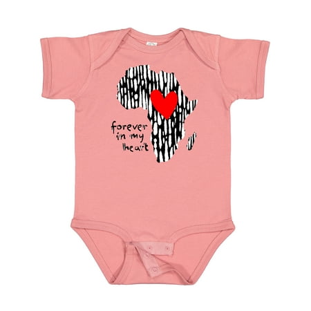 

Inktastic Black History Month Forever in My Heart Ink Print Africa Boys or Girls Baby Bodysuit