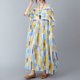 thumbnail image 4 of Vestido suelto para mujer, bolsillos con estampado floral vintage, media manga, batas informales bohemias para vacaciones de gran tamaño, 4 of 8