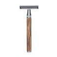 thumbnail image 2 of 1PC Double Edge Safety Razor with Bamboo Natural Wooden Handle Shaving Razor Alloy Scalloped Bar Double Edge Safety Razor Shaving Open Comb Head for Men Barber Male Home Use Shaving Tools, 2 of 6