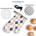 thumbnail image 5 of ZNDUO Oven Mitts and Pot Holders Sets, Geometry Hearts Art Design Pattern Non-Slip Cooking Oven Mitt, 5 of 8