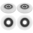 thumbnail image 1 of Rouleaux de Porte de Douche Blancs 4 Pcs 1.1x1.1in, 1 of 9