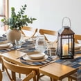 thumbnail image 6 of Navy Blue Brown Wood Round 13 Inch Placemats Set of 6, Farmhouse Vintage Wooden HeatResistant Non Slip Place Mats for Dining Table, Wipeable Braided Kitchen Table Mats for Housewarming, 6 of 9