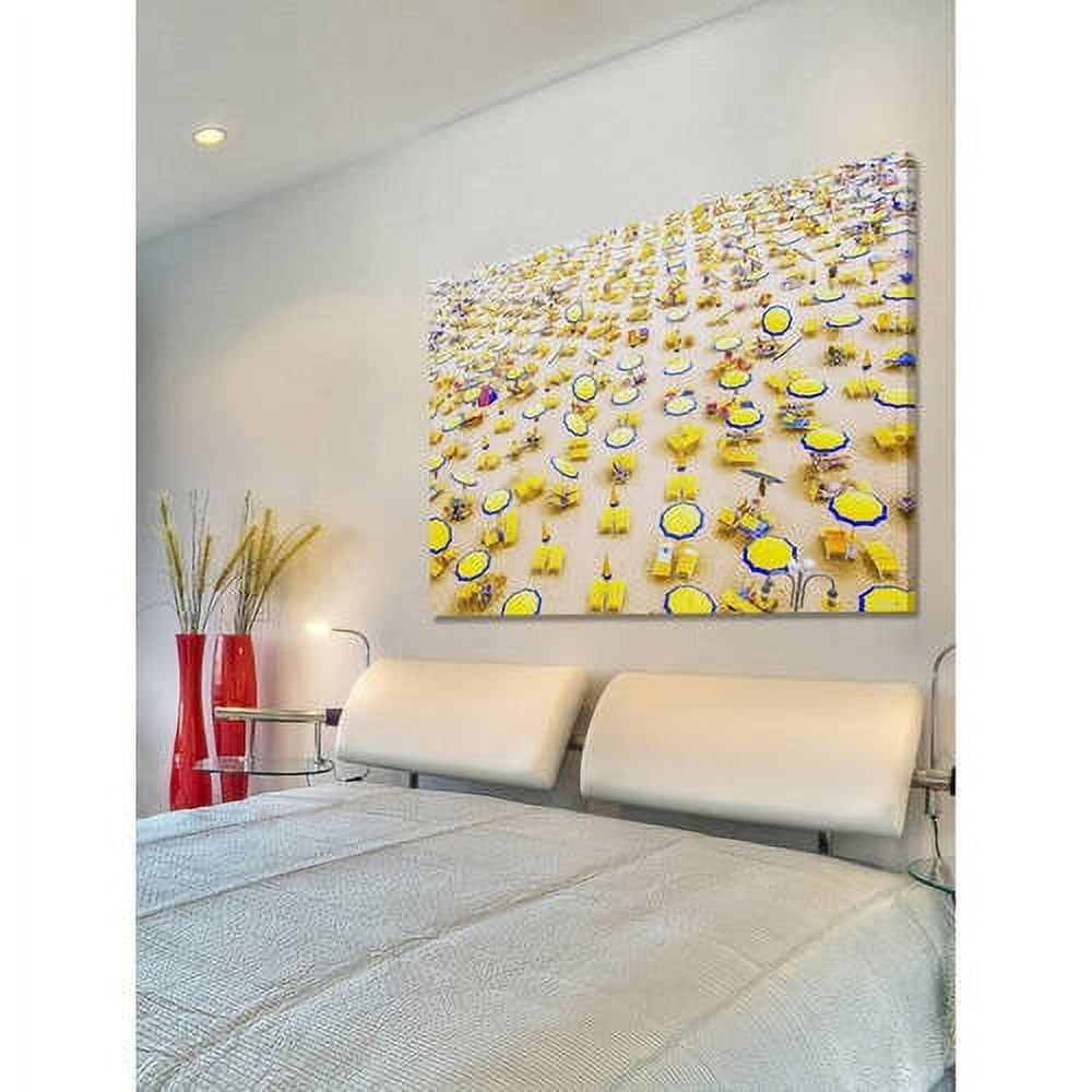Marmont Hill Yellow Umbrellas Painting Wall Art Print