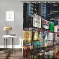 thumbnail image 2 of Orinice City Lights Bathroom Decor Set - Colorful Luxurious Polyester Fabric Shower Curtain Set with Hooks 69x72, 2 of 7