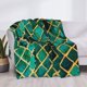 thumbnail image 3 of Fotbe Green Mosaic Glass Manta de Franela con Estampado, Manta Ultrasuave para Cama, Sofá, Auto, Hipoalergénica y Antibolitas-40"x30", 3 of 6
