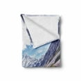 thumbnail image 2 of Landscape Soft Flannel Fleece Blanket, European Mountains Spring Season Flourishing Nature Green Themed Photography, Cozy Plush for Indoor and Outdoor Use, 70" x 90", Green and Grey, by Ambesonne, 2 of 6