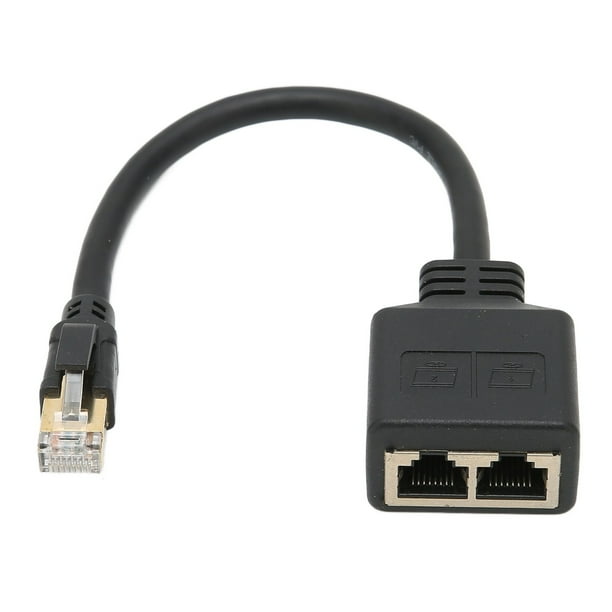 Cable Adaptador Ethernet Sincero Divisor de 2 Puertos Tipo RJ45