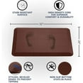 thumbnail image 4 of ComfiLife Anti Fatigue Durable Floor Mat for Kitchen, Standing Desk, Home, Office, Garage 20" x 32" Brown, 4 of 8