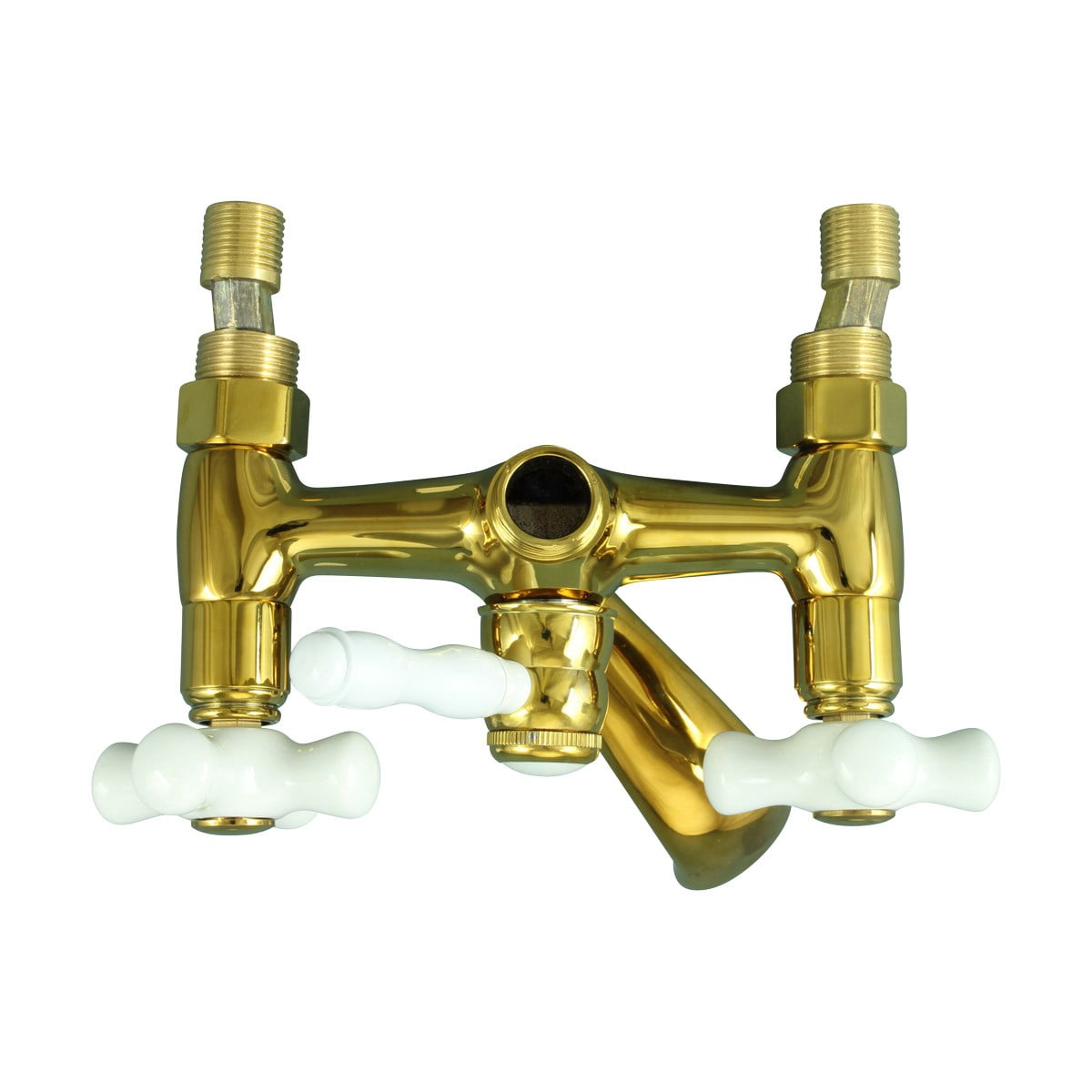 Part PVD Brass Cross Handle Porcelain Tub Faucet Bathroom Tap bathtub| Renovators Supply