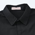 thumbnail image 4 of NIEWTR Classic Boys Long Sleeve Button Down Shirt Solid Oxford Dress Shirt for School Uniform Holidays and Formal Occasions Comfortable Cotton Blend Fabric（Black,7-8 Years), 4 of 9