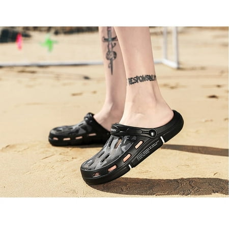 

Mens Clogs Garden Shoes Beach Slippers Swimming Slip Resistant Slippers for Men Clogs Foam Runner Shoe Comfortable EVA Sandals Sliders Vermillion Flax Soot Onyx Black Bone Non-Slip Water Shoes