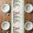thumbnail image 4 of Table Runner 48 Inches Long for Kitchen Dining, Easter Dresser Scarf Farmhouse, Dining Table Decorations for Wedding/Parties, Funny Bunny Ear Gnomes Colorful Eggs Flowers Plaid 13 x 48 In, 4 of 8