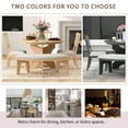 thumbnail image 5 of Harper & Bright Designs Farmhouse Dining Set for 4, Wood Round Kitchen Dining Table Set with 4 Upholstered Chairs and Curved Bench, Natural, 5 of 15