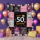 thumbnail image 2 of LHSHID 50th Birthday Gifts for Women Unique Happy Birthday Fleece Throw Blanket Funny 50 Years Old Birthday Decorations Gifts Best 50th Birthday Gfit Ideas for Mom Wife Sister Friends 50x60in, 2 of 6