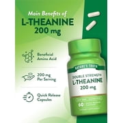 L-Theanine 200mg | 60 Capsules | Non-GMO & Gluten Free Supplement | by Nature's Truth