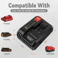 thumbnail image 3 of XMHEIRD Quick Charger Compatible with PORTER CABLE 20V MAX Lithium Battery Charger PCC691L PCC692L, 3 of 6