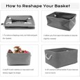 thumbnail image 5 of SHENMO (Washable, beige, Small,31×21×16cm) Thick Canvas Foldable Storage Box with Rope Handles, 5 of 5