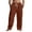Brown, variant on Men's Linen Four Seasons Thin Breathable Cargo Multi-pocket Pants, Loose Casual Wide Leg Trousers for Travel and Comfort,Army Green,L
