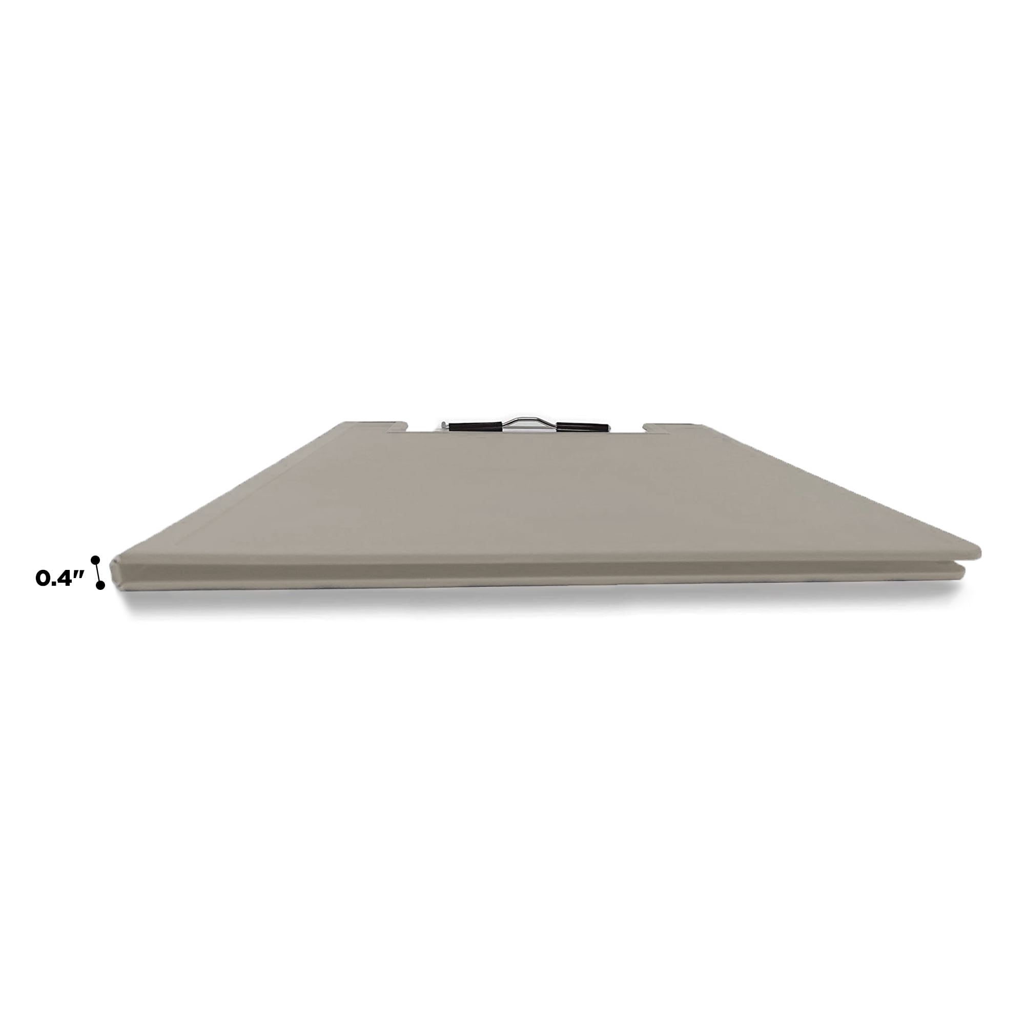 Carstens Heavy Duty Low-Profile Clipboard with Cover – Plastic, Almond