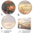 thumbnail image 3 of Designart "Meadow Wildflower in Coral and Beige I" Floral Metal Art Print, 3 of 5