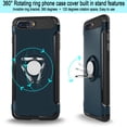 thumbnail image 4 of iPhone 7 Plus Case, Cellularvilla [Hybrid] Heavy Duty Dual Layer Protective Case [Shockproof] Built-in Rotating Metal Ring Holder Kickstand Cover for Apple iPhone 7 Plus 5.5 Inch, 4 of 8