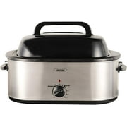 Sunvivi Electric Turkey Roaster Oven with Visible Lid, 22 Quarts , Stainless Steel
