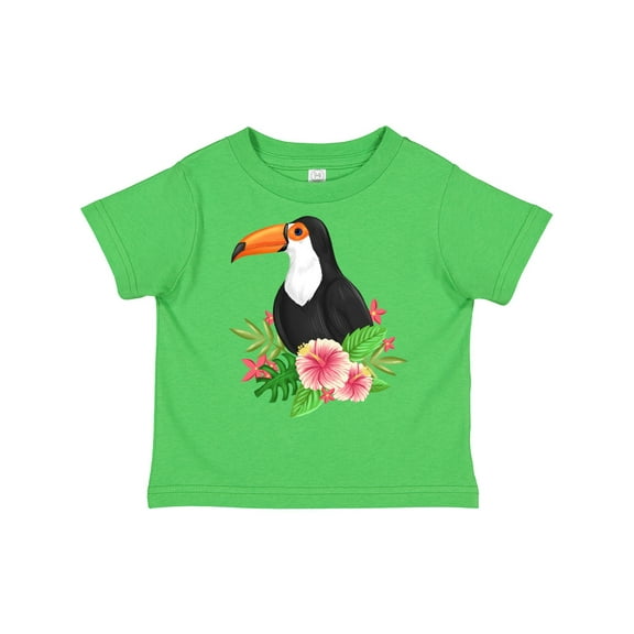 Inktastic Toucan with Hawaiian Flowers Boys or Girls Toddler T-Shirt