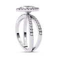 thumbnail image 3 of IGI Certified Lab Grown Diamond Engagement Ring | Center 10x5mm Marquise Cut Split Shank Halo Solitaire Wedding Anniversary Rings For Women 14k White Gold | F-G, VS-SI Quality (1.30 Ctw) Ring Size-10, 3 of 7