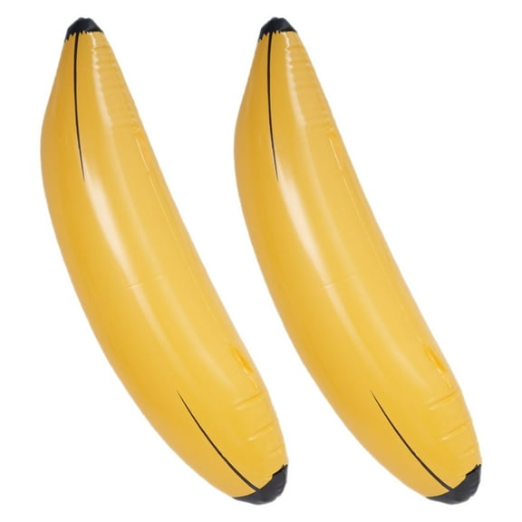 OUNONA Assorted Color Inflatable Banana Party Decoration for Pool and Birthday Parties Made of PVC 2Pcs