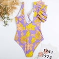thumbnail image 4 of Traje De Baño De Una Pieza Traje de baño de una pieza con volantes sexy para mujer Monokini femenino Cubrir falda (Púrpura XL) Cgtredaw para Mujer Púrpura T XL, 4 of 7