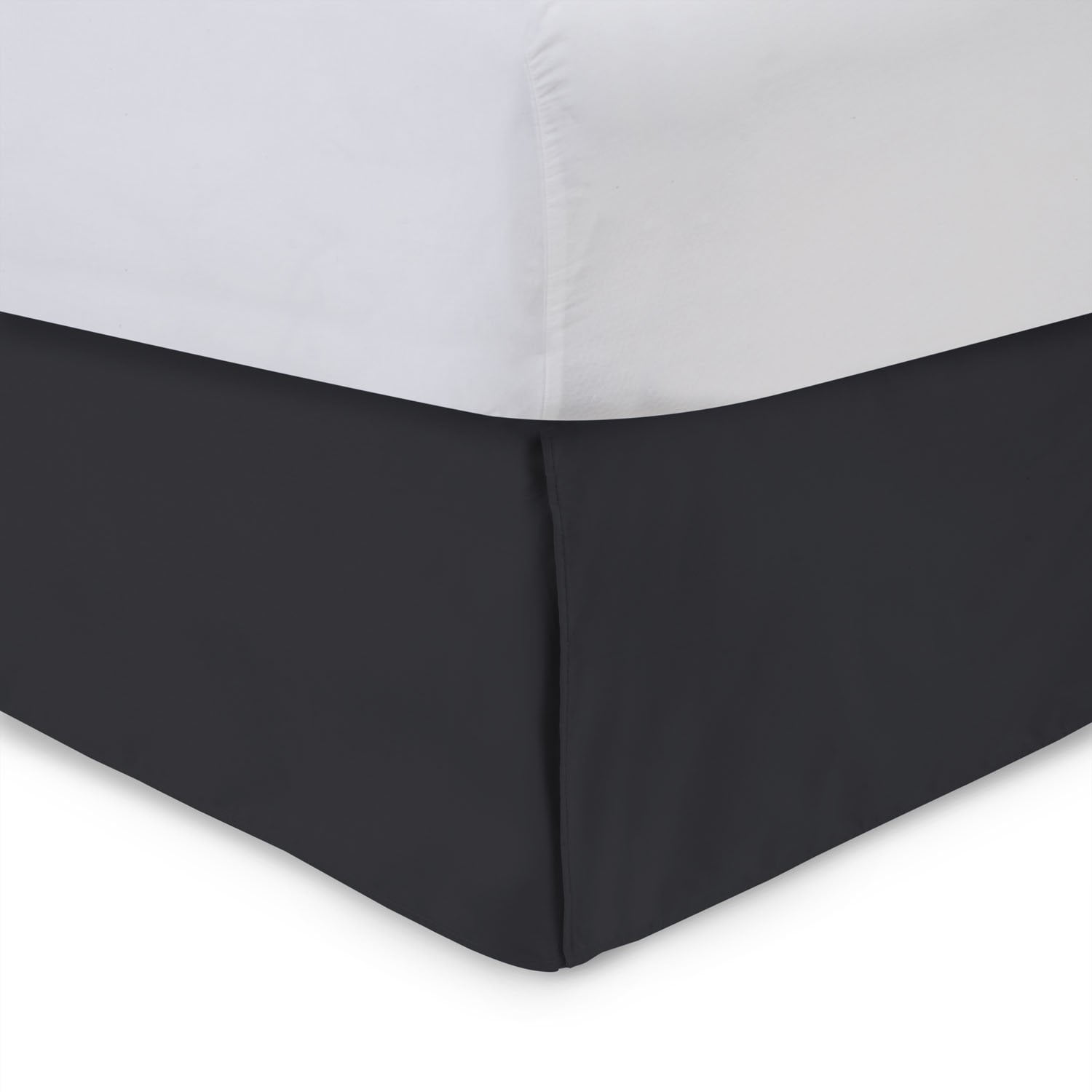Harmony Lane Tailored Bed Skirt Black Queen 21 Inch Drop