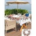 thumbnail image 6 of 60x102 Inch Outdoor Tablecloth with Umbrella Hole Zipper Rectangle Retro Flower Rectangular Tablecloths Outside Waterproof Pastoral Pastel Pink Rose Floral Leaf Patio Table Cover for Picnic Party, 6 of 8