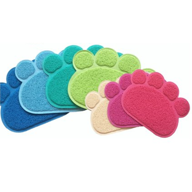 Paw Shape Pet Dog Cat Puppy Placemat Dish Bowl Food Water Feeding Mat