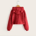 thumbnail image 4 of Chbgutlmr Baby Clothes Girls Fuzzy Hoodies Kids Solid Color Fleece Warm Cute Long Sleeve Tops Fall Winter, 4 of 5