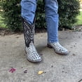 thumbnail image 4 of GadwallAR Men's Alex Exotic Western Cowboy Boots-Squre Toe Pull On Leather Neck Grey 12 Medium, 4 of 6
