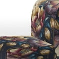 thumbnail image 4 of Designart "Tulip Elegance in Night Shades III" Red Floral & Botanical Upholstered Accent Chair - Traditional Arm Chair For Bedroom, 4 of 5