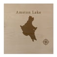thumbnail image 1 of Amston Lake Map 24x24" Wood Wall Art Office Decor Gift Engraved Connecticut, 1 of 3