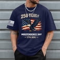 thumbnail image 2 of 250th Anniversaryth Anniversary T Shirt Mens 250Th Anniversary Printed Men's Casual Polo T-Shirt 250 Years of Freedom Shirt American Flag Patriotic Clothes (Dark Blue,XL), 2 of 5