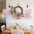 thumbnail image 6 of YingYouFu Spring Artificial Tulip Bow Wreath, Home Decoration Door Hanger Ornament, Faux Flower Rattan Wreath for Wall Hanging Front Door Garden Entryway Pink, 6 of 6