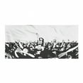thumbnail image 1 of Crazy Art Gym Towel, Festival Themed Pattern of a Crowd Having Fun at a Concert, One-Sided Quick Dry Microfiber for Beach Fitness & Swimming, 60" x 30", Charcoal Grey Pearl, by Ambesonne, 1 of 2