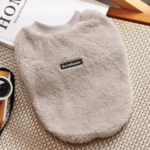 Yidarton 2022 autumn and winter new dog clothes pet clothes super stretch fleece coat pit bull Teddy dog clothes Grey S