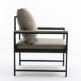 thumbnail image 5 of Modern PU Leather Accent Chair with Extra-Thick Padded Backrest and Seat Cushion,Armchairs Single Sofa with Durable Square Metal Frame,Gray, 5 of 8