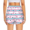 thumbnail image 4 of Vsdgher Flamingo1 Print Women's Running Double Layer Shorts High Waisted with Pockets Elastic Yoga Workout Athletic Gym Sports, 4 of 8