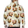 thumbnail image 6 of Bingfone Colorful Roosters Men'S Drawstring Hoodie Long Sleeve Pocket Sweatshirts-Large, 6 of 9