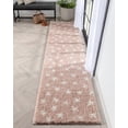 thumbnail image 7 of Well Woven Haven Celestial Skies Modern Geometric Pink Shag Plush Pile 2'7" x 9'10" Runner Rug, 7 of 7