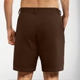 thumbnail image 4 of JTieacloth Lightweight Shorts for Men Men's Summer Quarter Pants Solid Color Casual Dress Pants Medium Pants Small Plaid Shorts,Brown, 4 of 6