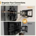 thumbnail image 3 of Perlegear Soporte de pared para TV de movimiento completo con regleta para televisores de 42 a 90 pulgadas de hasta 150 libras, soporte para TV premontado con giro, inclinación y extensión suaves, VES, 3 of 5