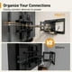 thumbnail image 3 of Perlegear Soporte de pared para TV de movimiento completo con regleta para televisores de 42 a 90 pulgadas de hasta 150 libras, soporte para TV premontado con giro, inclinación y extensión suaves, VES, 3 of 5